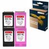 Compatible Cartridges - QUALITONER - 303 XL (T6N04AE + T6N03AE) - Black + Color - Pack of 4