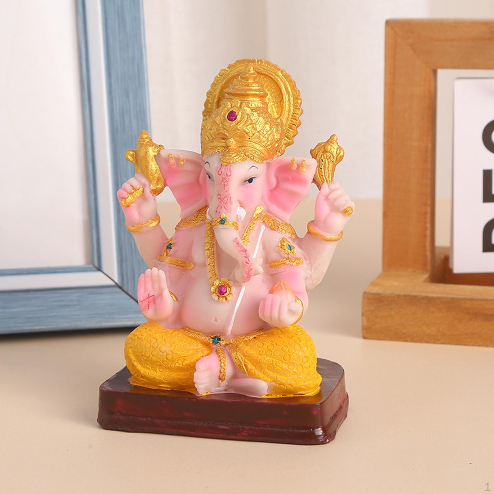 a Statue ,Figurine ,Decoration Diwali Blessing Idol, Shrine Yoga Gift ,Hindu Elephant God Statue, Style B