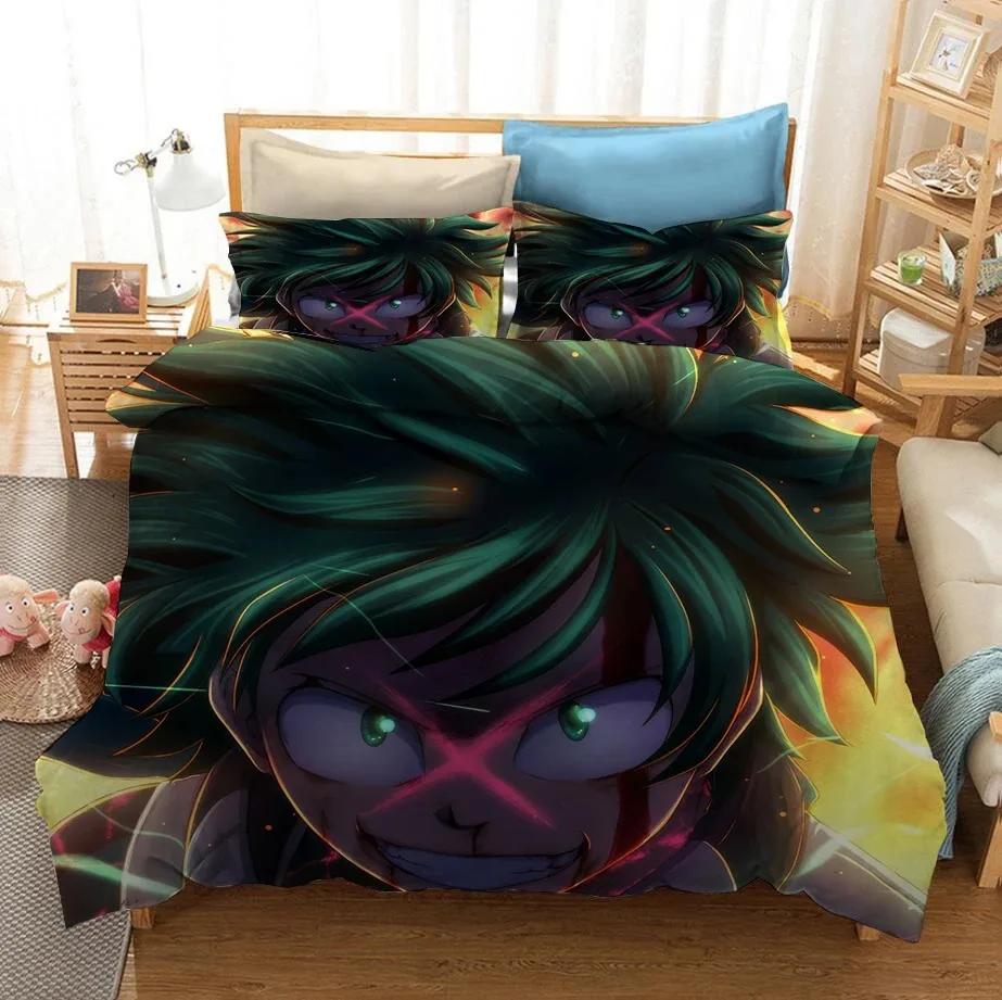 3D Printed My Hero Academia Bedding Set Duvet Cover Pillowcases Comforter Bedclothes Bed Linen Cute Bed Set For Kids Adults