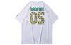 T Shirts Men's White Crew Neck Moderate Straight Fit AHSQ085-2
