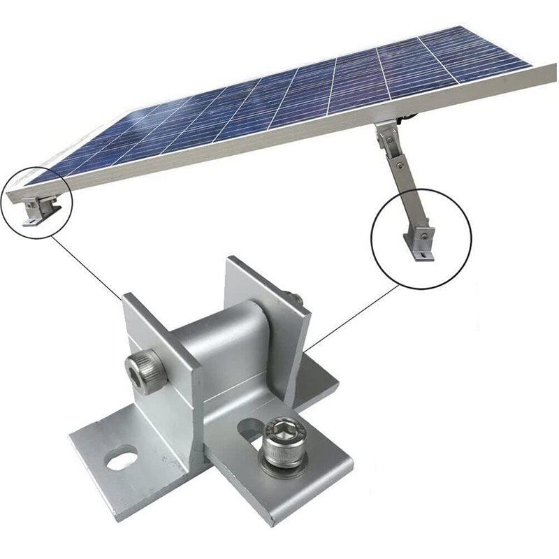 ABBP-Solar Panel Mounting Brackets Set, Adjustable 15-30 Degree Angle, Drill-Free Installation