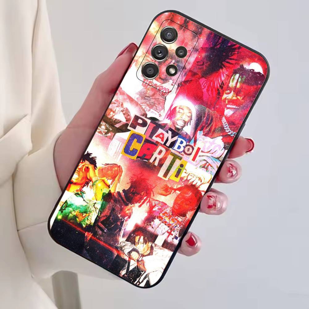 

Чехол для телефона рэпера P-Playboi Carti для Samsung S25, S24, S21, S22, S23, S30, Ultra, S20, Plus, Fe, Lite, Note, 10, Черный Чехол Samsung S205G