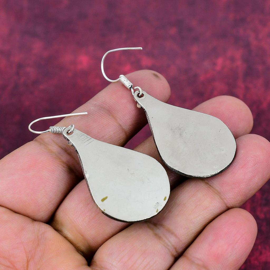 Koralle 925 Massiv Sterlingsilber Nepalesische Ohrringe, Handgefertigte Edelstein-Ohrringe Schmuck, Geschenke für Ehefrau Brandneue Ohrringe