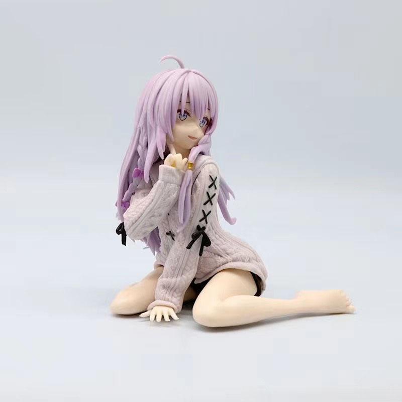 13cm The Journey of Elaina Anime Figures Model Elaina Sweater Doll Action Figure Room Desk Decor Gift Toys