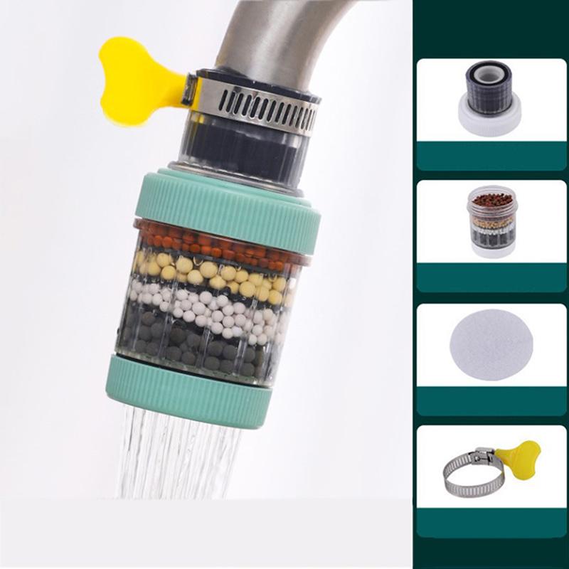 

6-слойный универсальный кухонный смеситель, очиститель, фильтр для крана, водосберегающий аэратор, фильтрация активированным углем, насадка-душевая лейка, фильтр зелёный