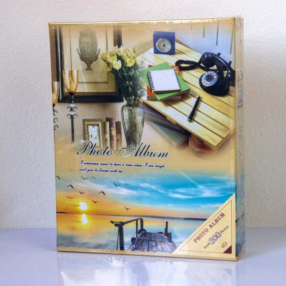 Laminated Photo Album 6 Inch 200 Pockets Photo Storage New Slip-in Picture Albums Home Storage