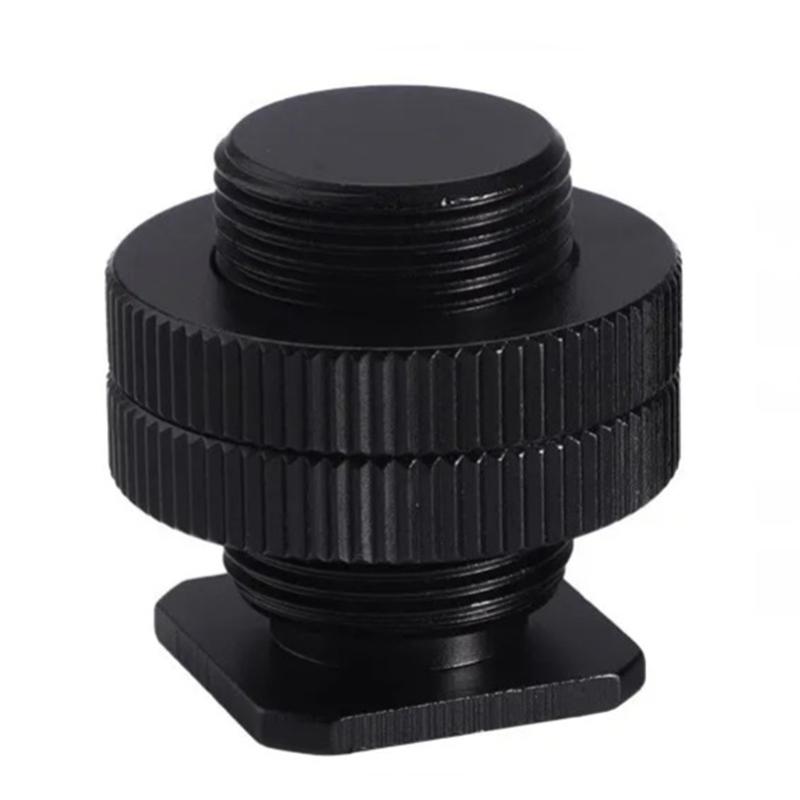 

5/8inch to 1/4inch Screw Metal Shockproof Clip Hot Shoe Adapter for Camera Tripod Head Microphone Mic Mount Bracket 1