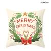 Federa per Cuscino di Natale Cartone Animato Babbo Natale Pan di Zenzero Auto Copricuscino Ghirlanda di Natale Casa