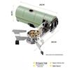 OEING Portable Foldable Camping Cassette Stove