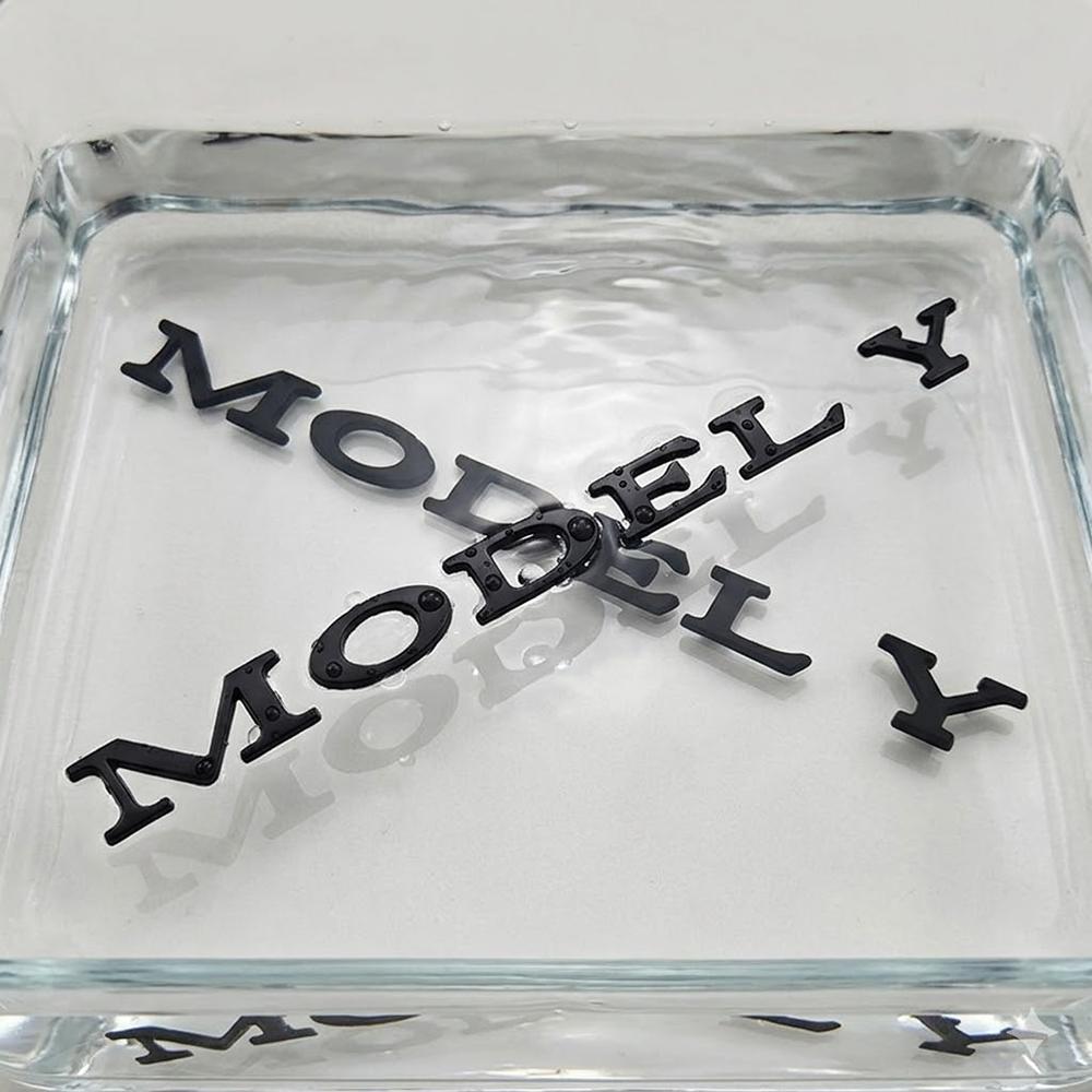 3D ABS Chrome Black Matte Black Car Styling Letters Logo MODEL Y Emblem Badge Sticker Decals For TESLA MODEL Y Auto Accessories