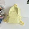 Schoolbag Solid Color Backpack 1011 New Junior High School Girls High School College Students School Bag Women Travel Lightweight Small Backpack