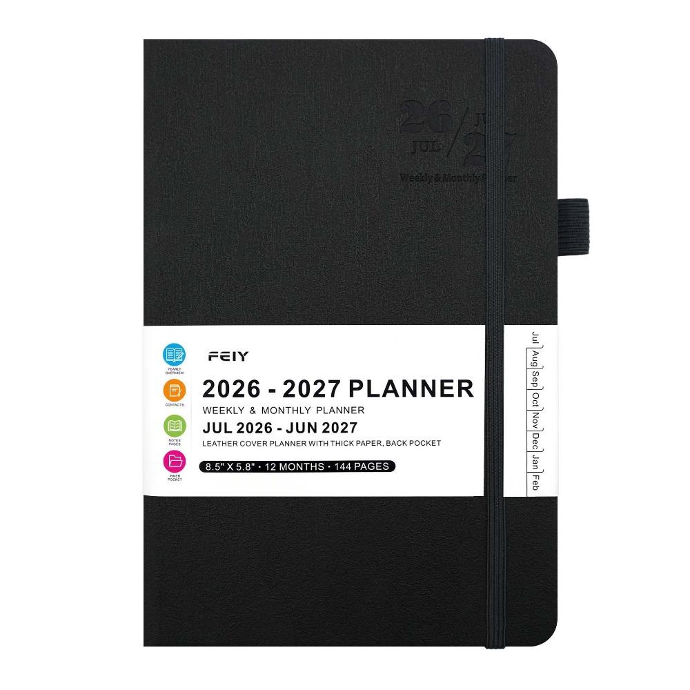 A5 2026-2027 Schedule Book Simple Time Management Planner Agenda Planner Notebook  Personal Diary чёрный