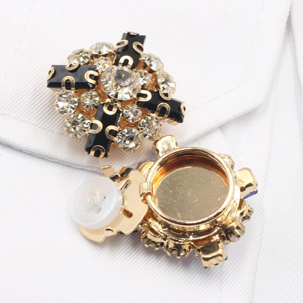 Shiny 1-piece25*30MM Evening Wedding French Shirt Cufflinks Buckle Set Simple Cufflinks Shirt Accessories Decoration