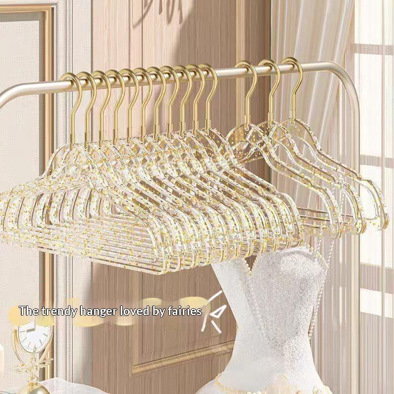 10Pcs Non Marking Anti Slip Clothes Hangers Lightweight Space Saver Hanger for Girls Dorm Closet Storage