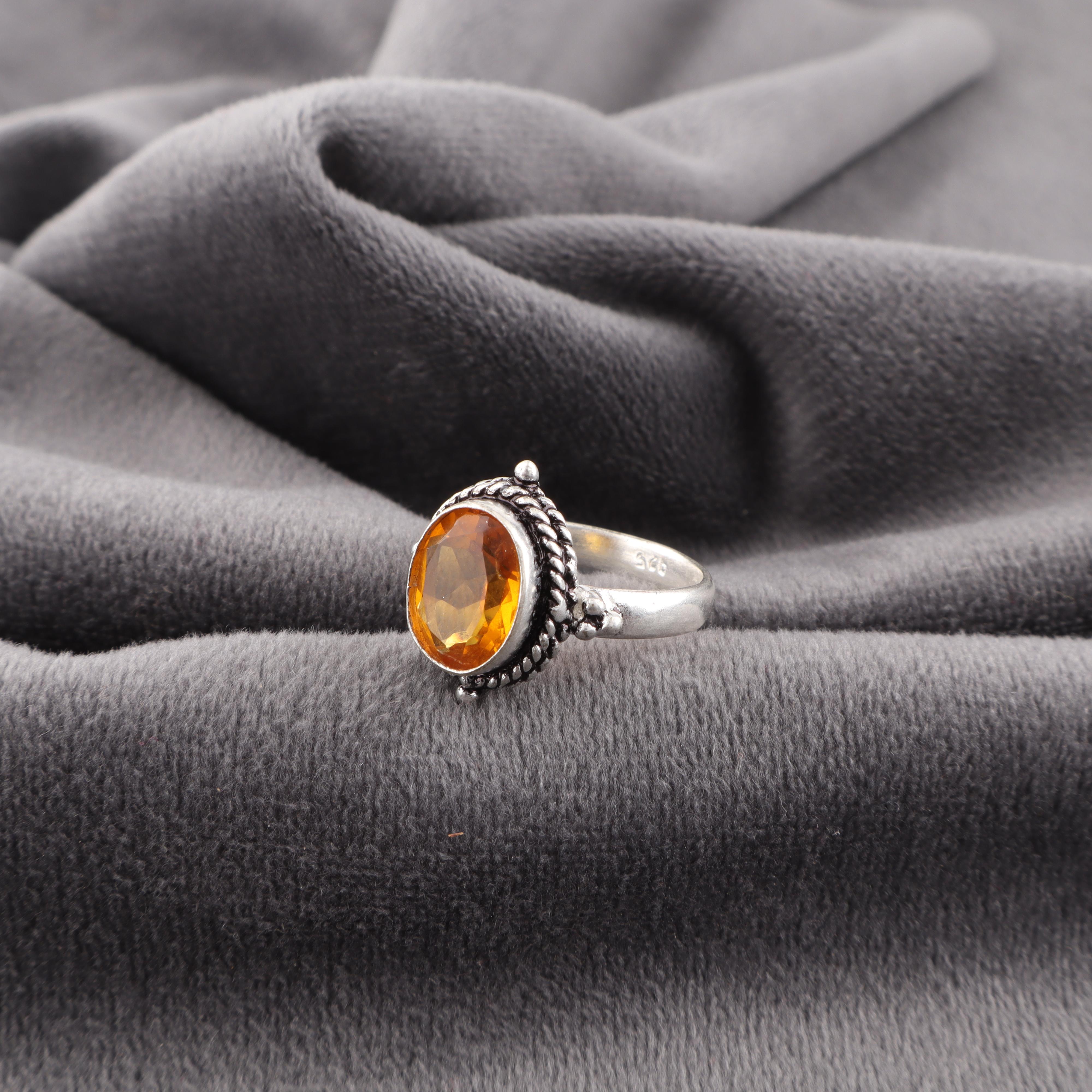 

Кольцо с цитрином, Ювелирное изделие с драгоценным камнем, Кольцо из стерлингового серебра 925 пробы, Ювелирное изделие ручной работы, Кольцо с камнем-талисманом, Подарок для любви 12 оранжевый