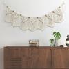 Macrame Wall Hanging Fringe Garland Banner Hand Woven Hanging Ornaments For Apartment Living Room Bedroom Wall Art Decor