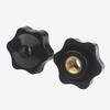 Thumb Knob Nut M4 M5 M6 M8 M10 M12 Black White Clamping Handle Plum Thread Hand Mechanical Manual Tighten Star Six-Lobe Nuts