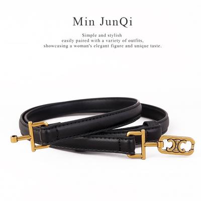 New Leather Retro Cowhide Belt Women's Fashion Niche Design High-end Sense Adjustment Belt