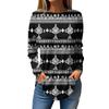 Women's  Loose Casual Flower Printed Round Neck Long Sleeved T Shirt Top Pullover Long Sleeved Sweatshirt