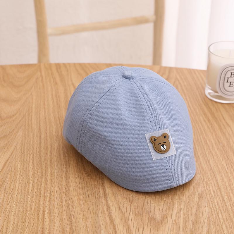 Benhui Baskenmütze mit Cartoon-Bär und Entenschnabel für Kinder im Alter von 1–3 Jahren – modische Mütze für Jungen und Mädchen