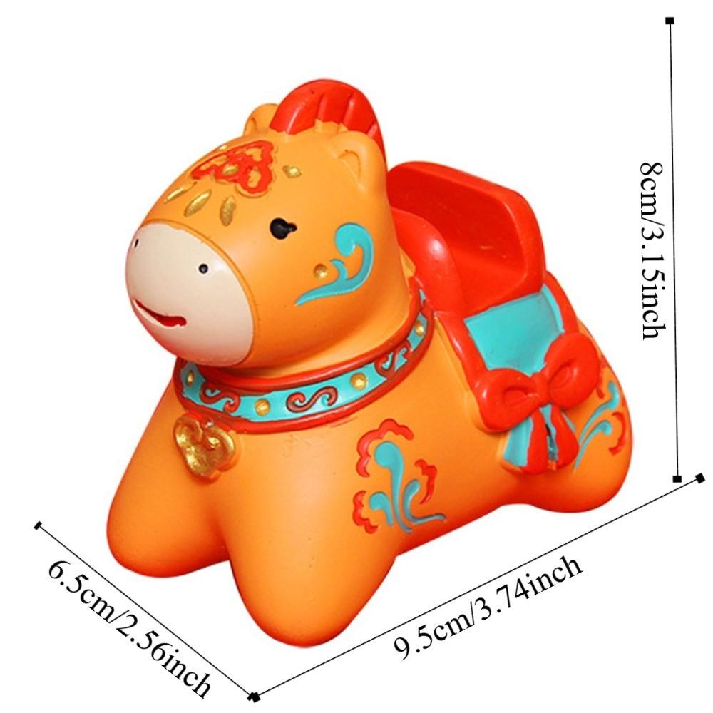 Chinese Style 2026 Horse Ornaments Holder Mascot 2026 Horse Year Figurines  Spring Festival