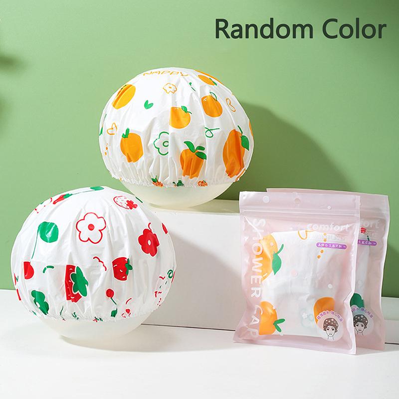 Reusable Shower Cap With Elastic Band Waterproof Thicken Bathing Hat For Women Perfect For Hair Salon And Home Use