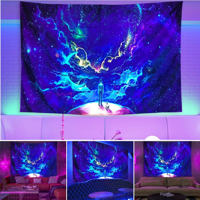 UV fluorescent tapestry print Wall Hanging Art Home Decor