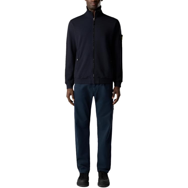 STONE ISLAND Zipper Solid Color Long Sleeve Stand Collar Jacket Men Jackets L1S156100033S0060-V0020