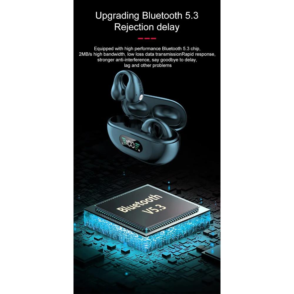 TWS for Ambie Sound Earcuffs Ørebeinledning Øredobber Trådløse Bluetooth-øretelefoner Sportshodetelefoner Ørepropper for telefoner