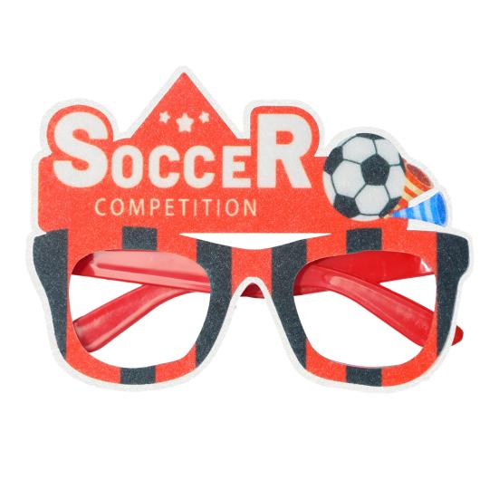 Football Glasses, Soccer Themed Decorative Glasses, Lightweight Paper Frame Party Props, for Fan Gatherings And Team Building