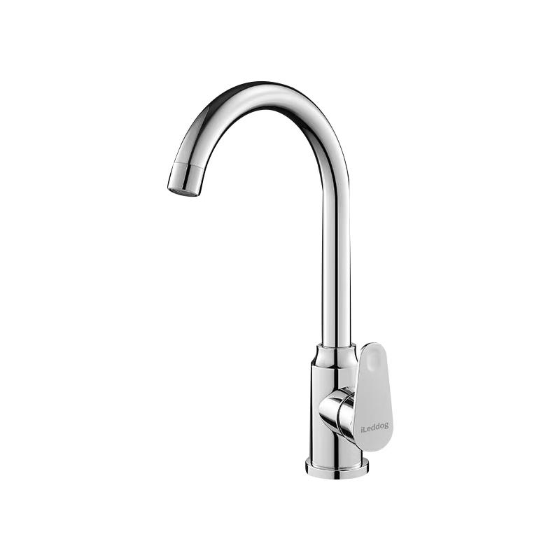 iLeddog Kitchen Hot & Cold Swivel Faucet Includes 2x 80cm Inlet Pipes, 20-Year Warranty