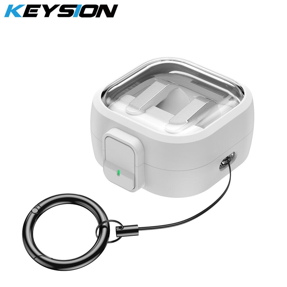KEYSION Transparent Switch Lock Earphone Case for Samsung Buds4 4 Pro Hard PC Shockproof Headphone Cover for Galaxy Buds 4 Pro