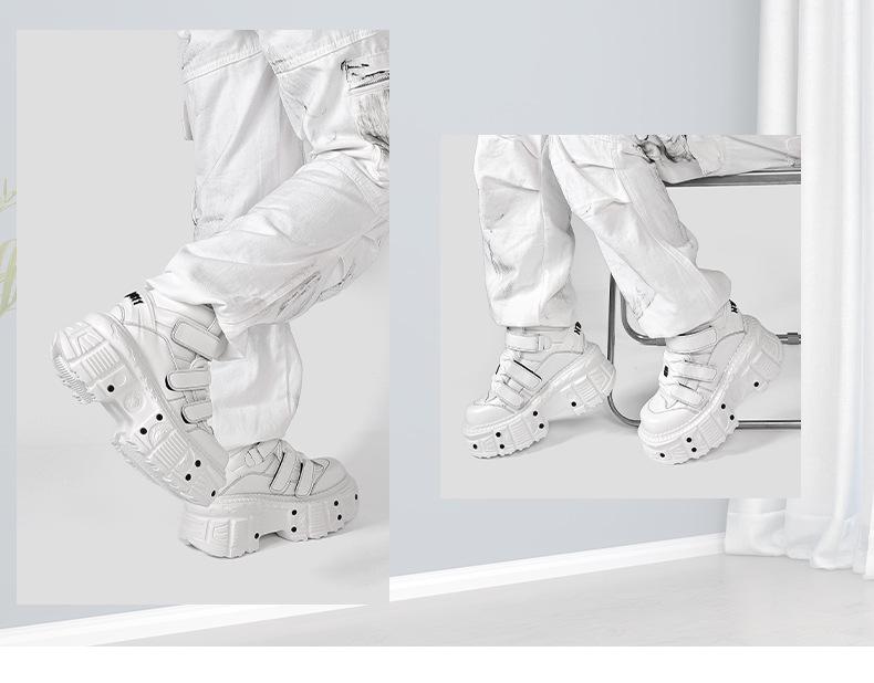 Jesienny/Zimowy Trend Unisex Wysokie Trampki na Grubej Platformie