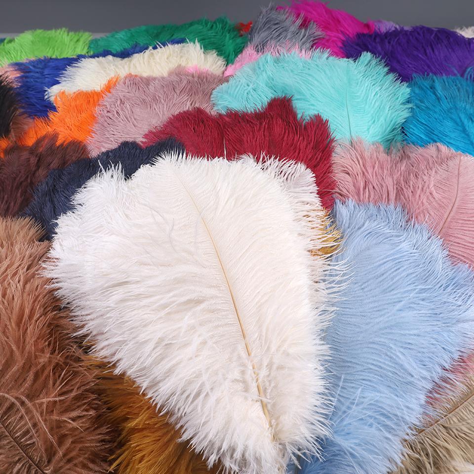 10Pcs 30-35cm Ostrich Feathers for Crafts Wedding Decoration 12-14" Handicraft Accessories Table Centerpieces Carnival Plumas