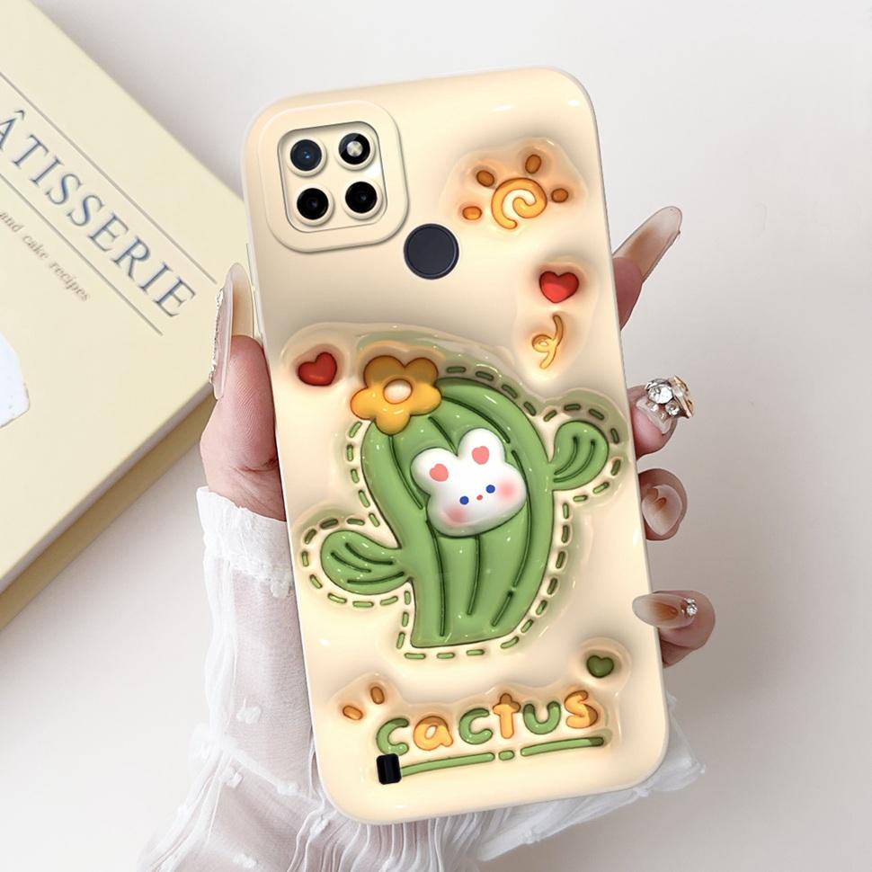For Realme C21Y Case Luxury Painted Cover  RMX3261 RMX3263 Soft Silicone Phone Case For Realme C 21Y C21Y Coque TPU Back Cover