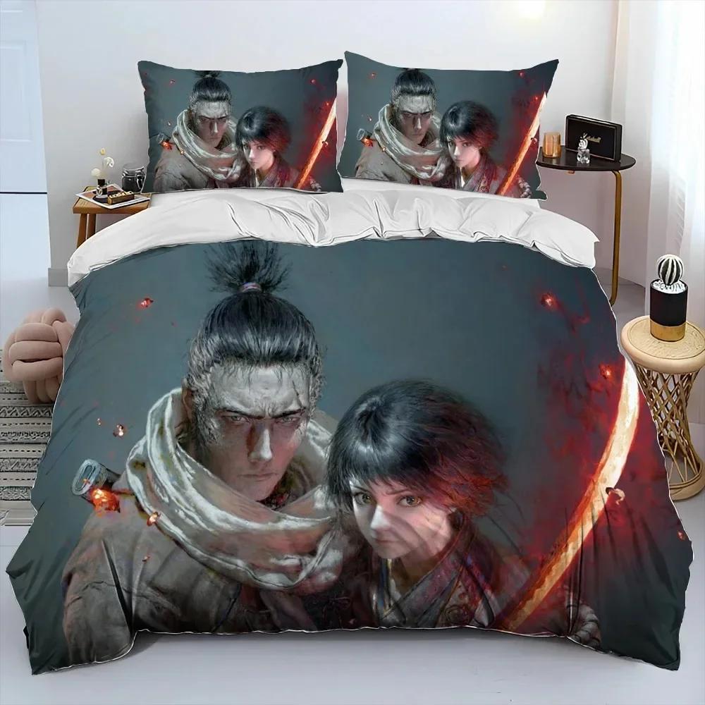 3D Sekiroshadows Die Twice Game Comforter Bedding Set Printed Duvet Cover Pillowcase Single Double Queen Super King Size Sets