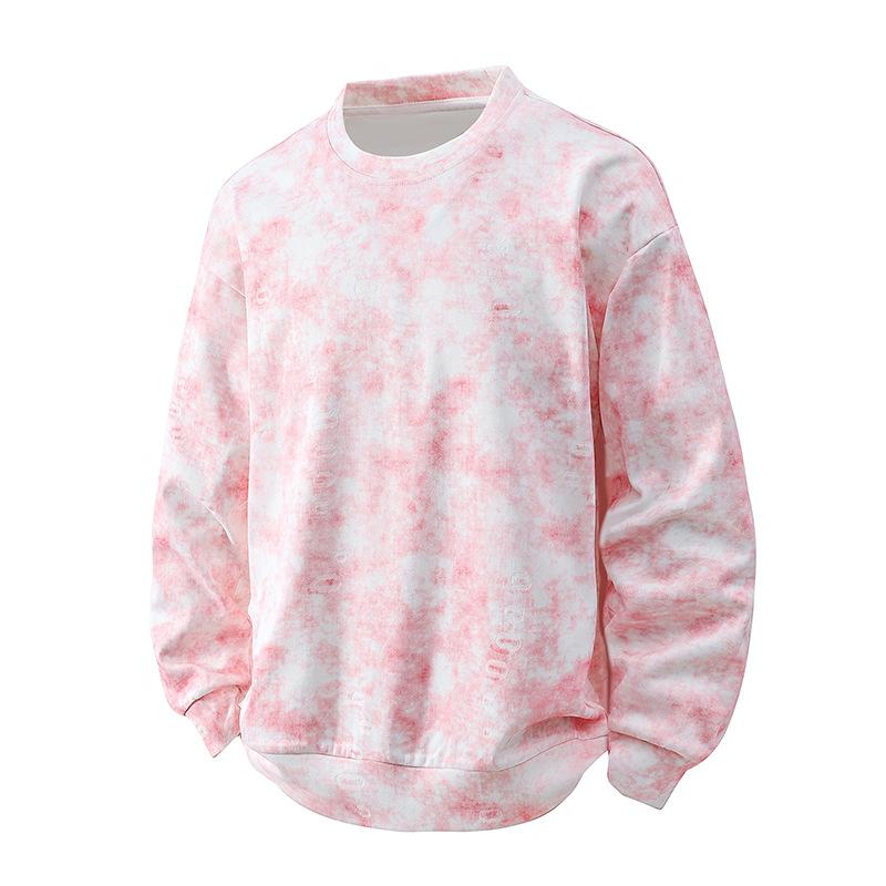 Men's Hoodie Casual Versatile Handsome Pullover Round Neck Long Sleeved T-shirt