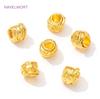 5mm*6mm Brass Spacer Beads 18K Gold Plated Irregular Beads Separator,Necklace Beads Findings,DIY Jewelry Making Accessories