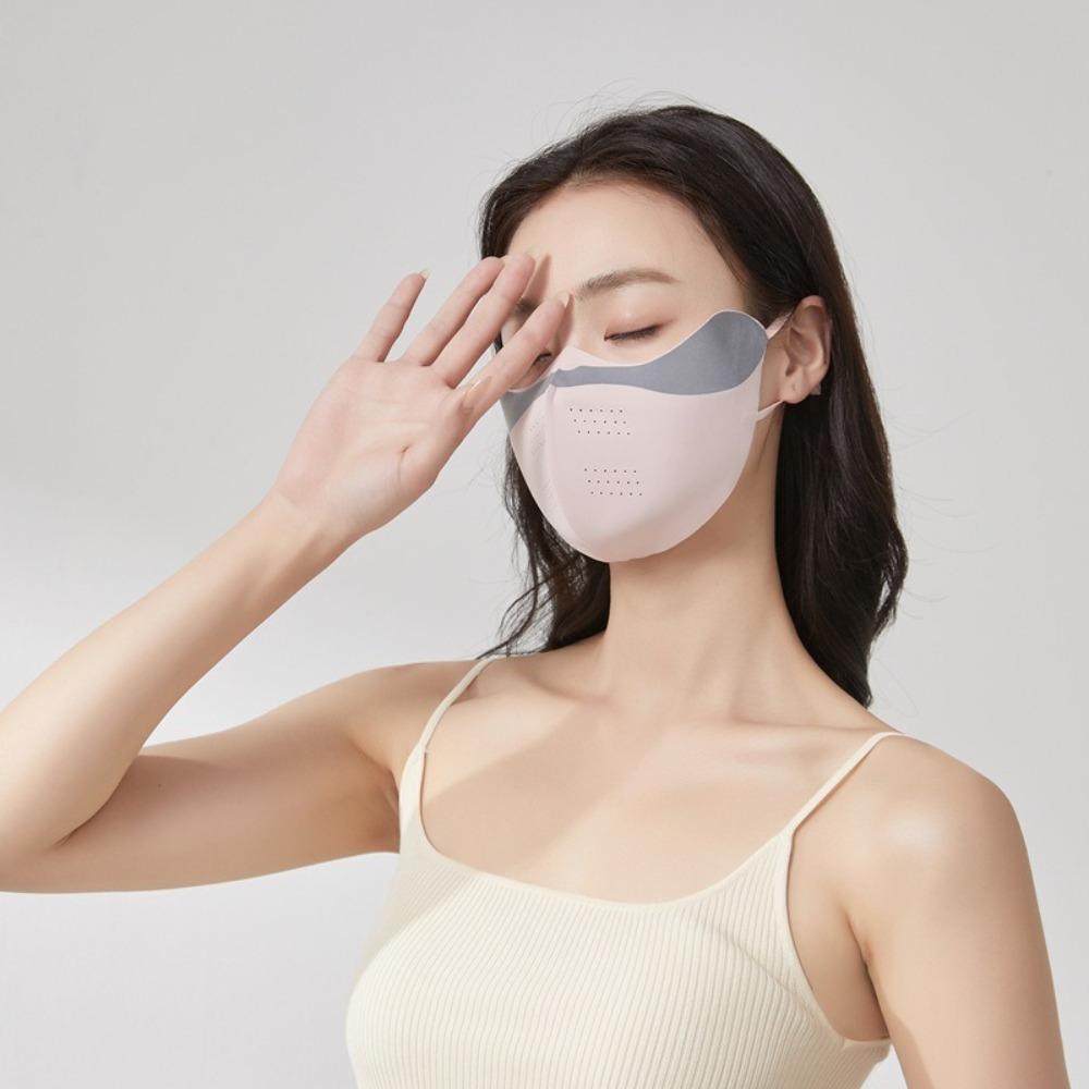 Washable Ice Silk Mask Anti-UV Anti-sun Mask New Sunscreen Mask  Outdoor Sports