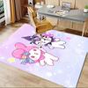 Office Rug My Melody, Kuromi Anti-Slip Rug, Machine Washable for Living Room, Bedroom, Office, Multiple Sizes, Bedroom Mat, Decorative Mat, Durable Ma