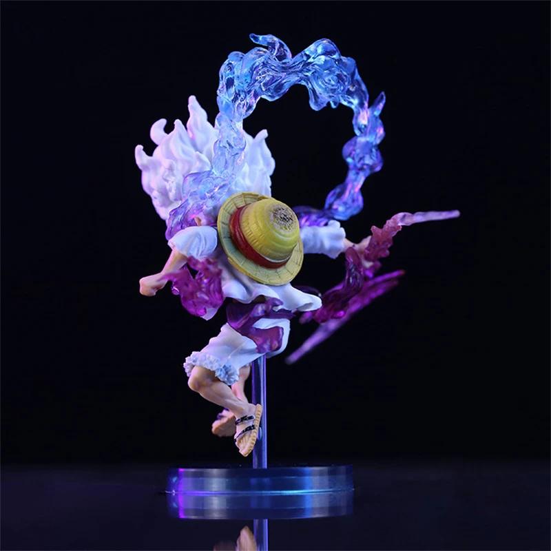 Bandai 10cm Mini One Piece Luffy Gear 5 Action Figure Sun God Nika Statue Anime Figurine Pvc Model Doll Collection Toy Gift Kids