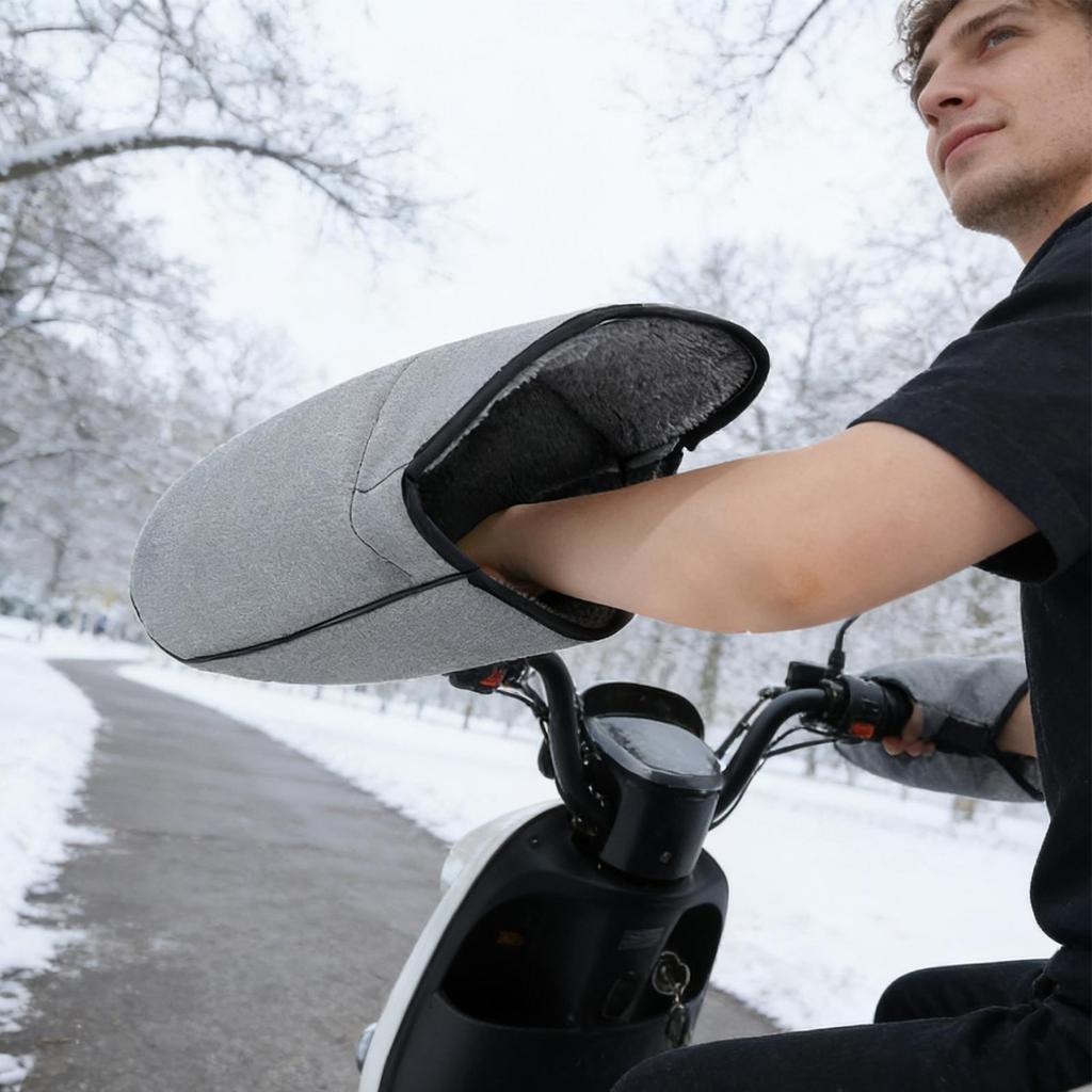 Motorcycle Handlebar Muffs Waterproof Comfortable Gloves Snowmobile Handlebar Mittens Hand Guard For Women Winter Cold Weather