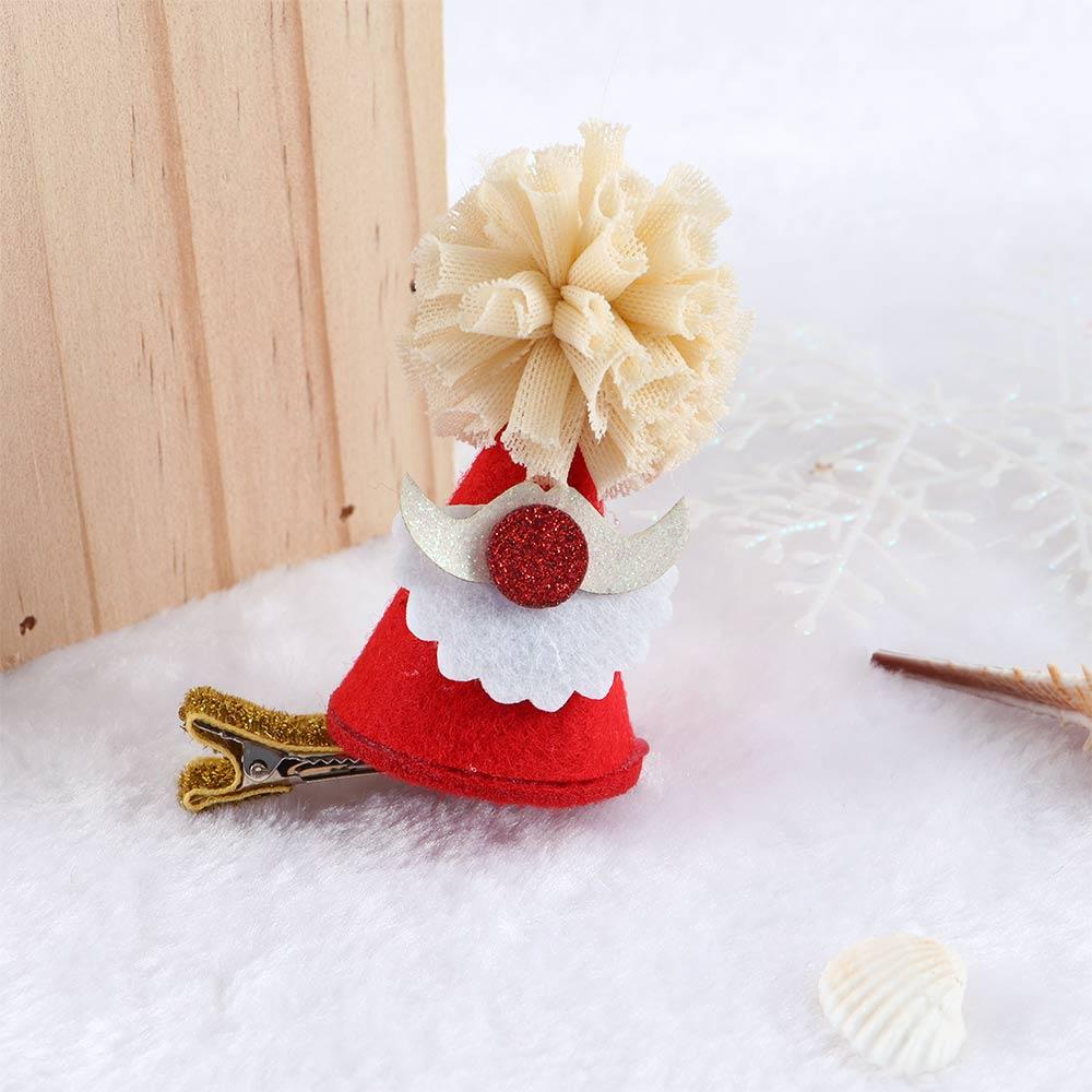 Claus Bow Kids Hair Accessories Christmas Hat Hairpin Christmas Hair Clip Korean Style Headwear