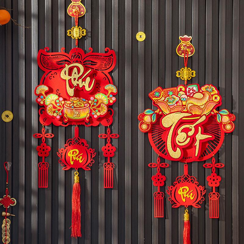 Vietnamese New Year Hanging Tassel Pendants  Horse Year Hanging Couplet Wall Window Door Decoration Spring Festival Supplies
