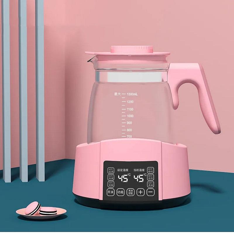 Xiaomi 1.3L Electric Kettle Multifunctional Baby Thermostatic Milk Kettle 24H Hot Water Kettle Glass Temperature Control Teapot 600W