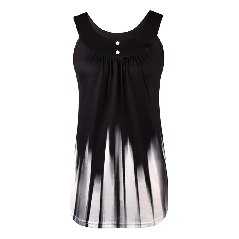 

Женский жилет на пуговицах с круглым вырезом, женские летние футболки без рукавов 2XL чёрный