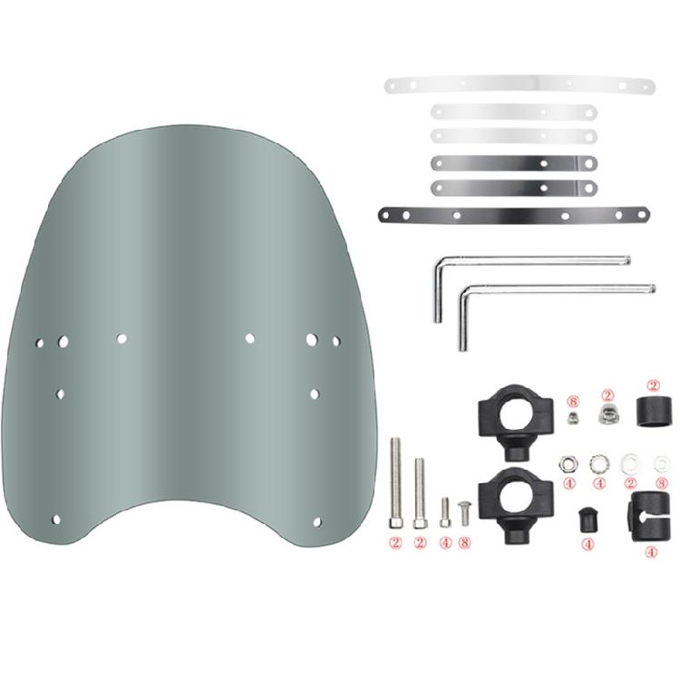 Unique Motorcycle Wind Protectors Windscreen Spoiler Retro Inspired High Durability for Outdoor Enthusiasts Bike Lovers