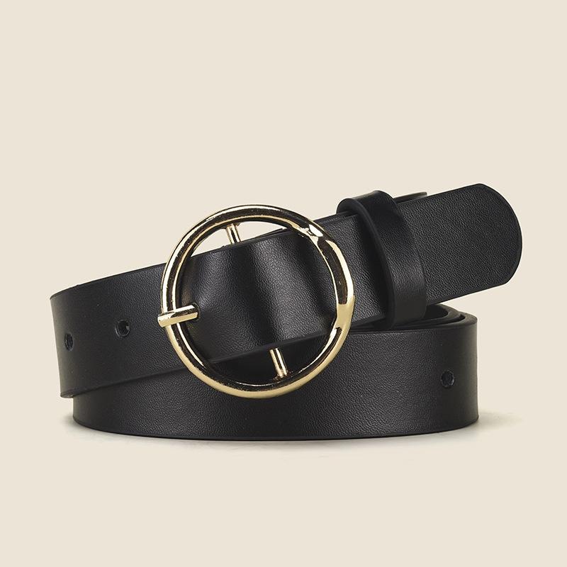 A Set of Three Women'S Minimalist and Stylish Versatile Belts, Classic Belts for Jeans and Dresses, Two-Ring Solid Color Elegant Belts