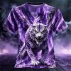 Summer Men's 3D Animal Print Crew Neck T-shirt