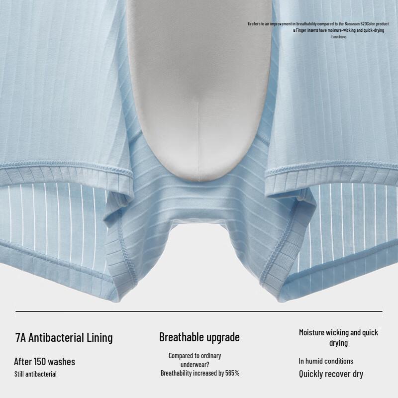 Bananain 311A Men's 7A Antibacterial Tencel Modal Boxer Briefs 3-Pack